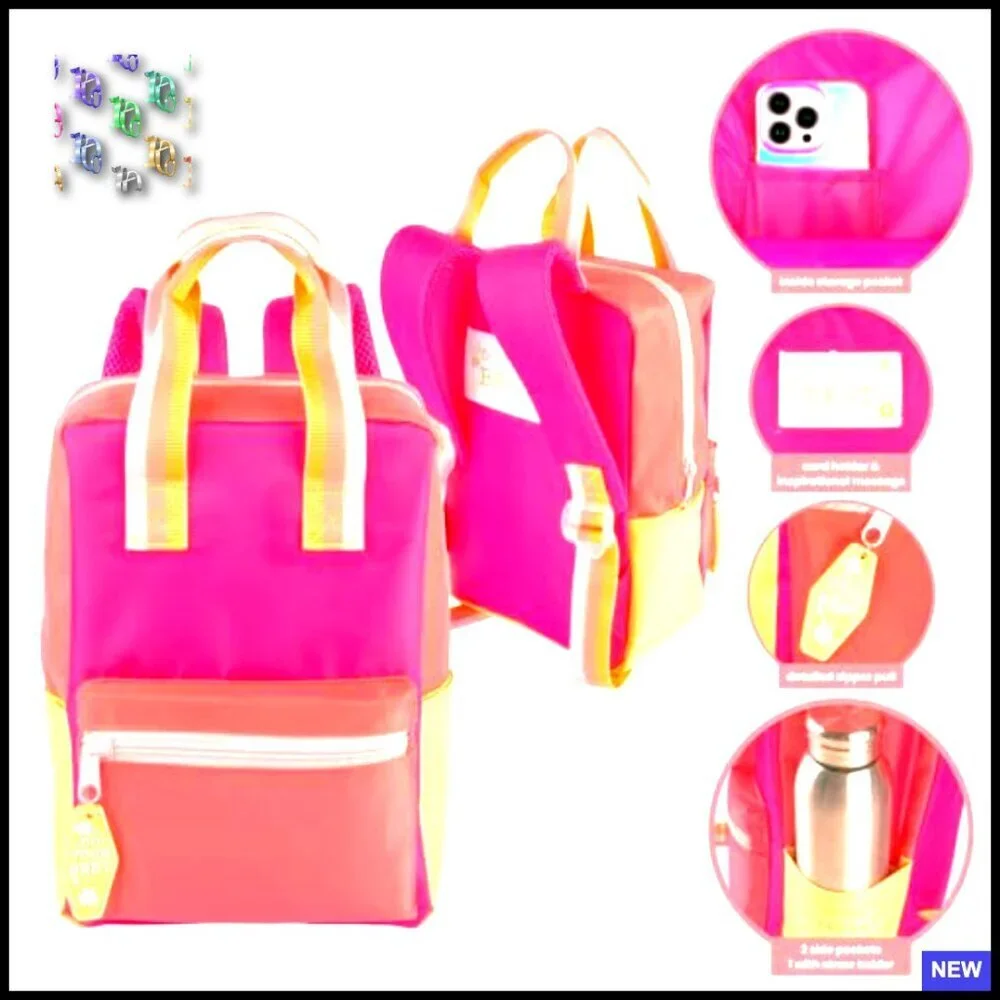 Retro Mini Backpack Daypack Lightweight Polyester School Travel Bookbag
